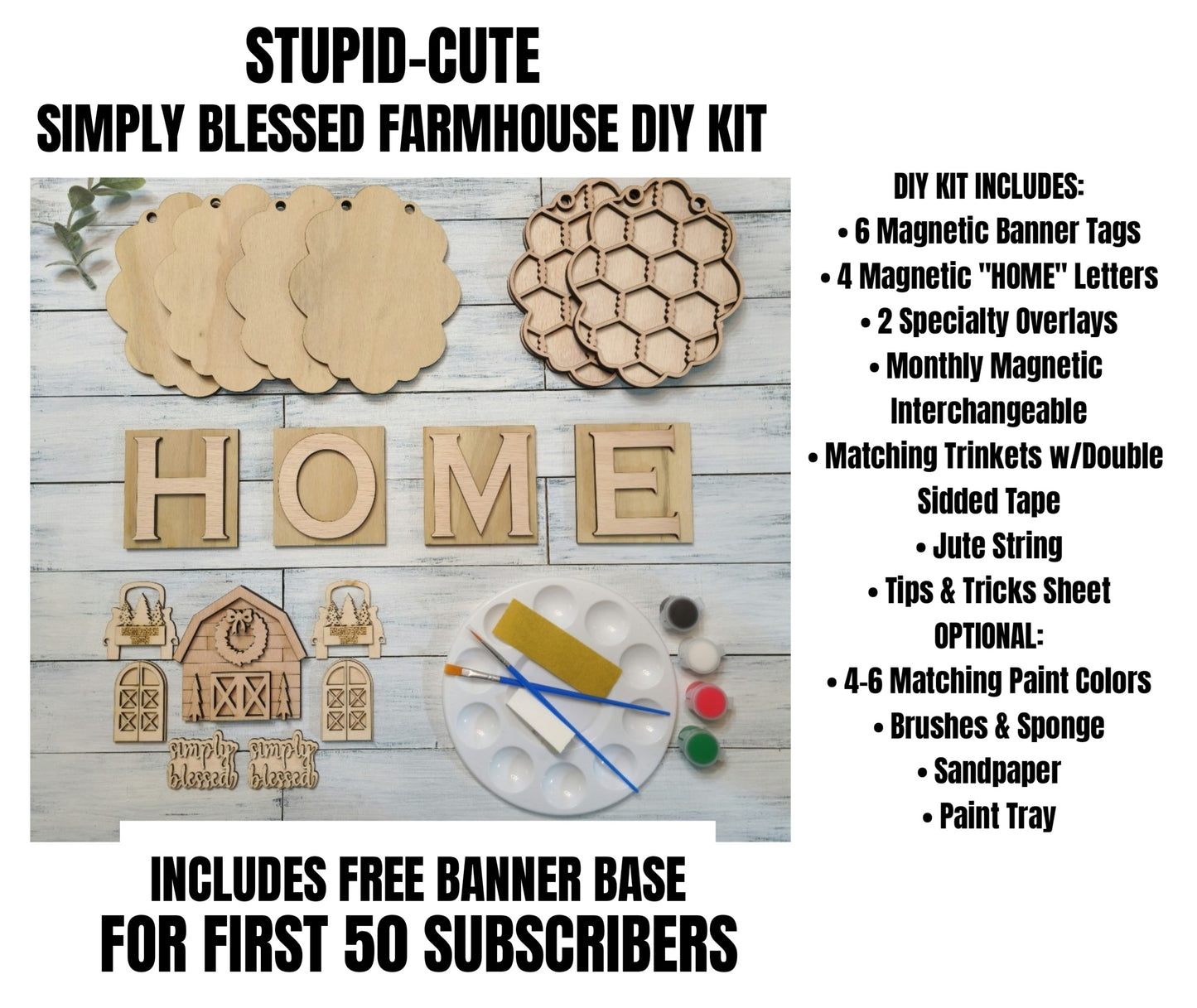 The Stupid-Cute DIY Magnetic Banner Club - Monthly Kit