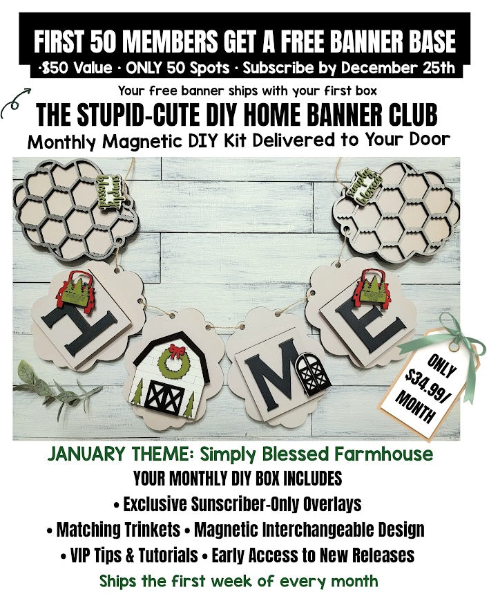 The Stupid-Cute DIY Magnetic Banner Club - Monthly Kit