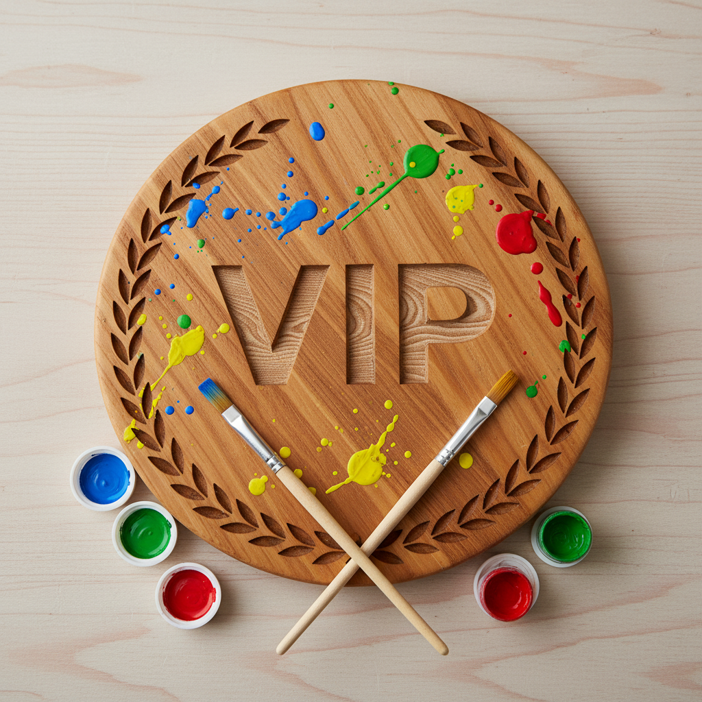 make it wood. for DIY kits that you paint